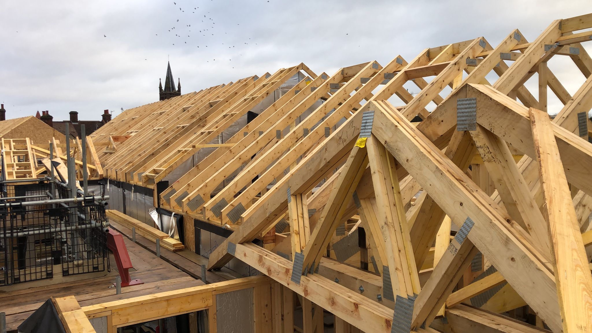 Roof trusses installed at St Neots